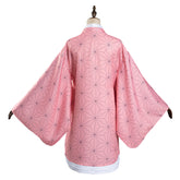 Nezuko Pink Kimono Coat Cosplay Costume Halloween Suit